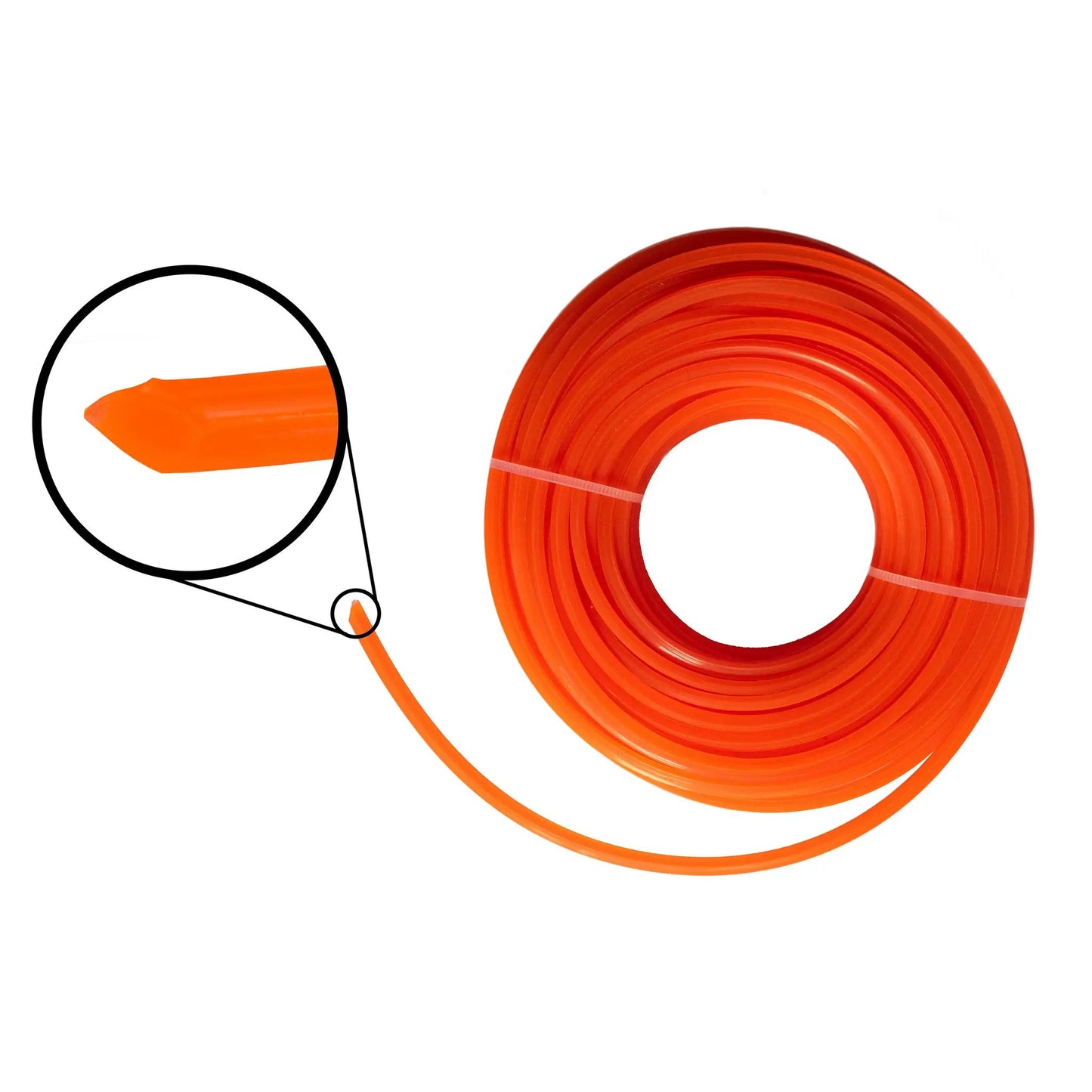 15m Twisted Orange Square Trimmer Line, 2.7mm by Costwise