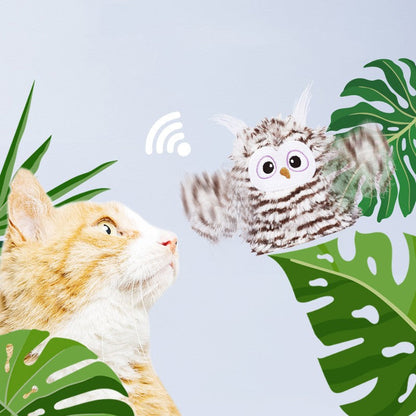 Owl Cat Mint Teaser Stick for Feline Entertainment