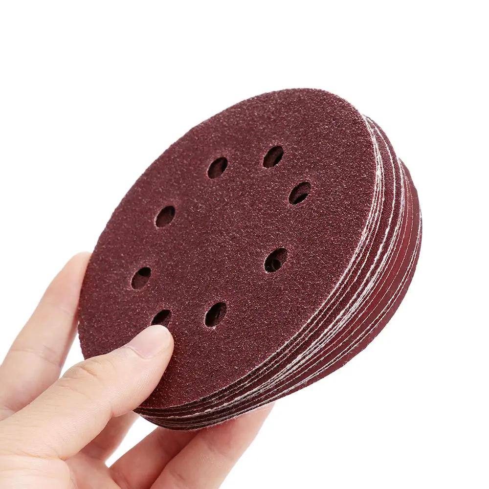125mm 5 inch 8 Hole Sanding Discs 60 Grit Paper Sanding Disc ~2351 by LEDSone