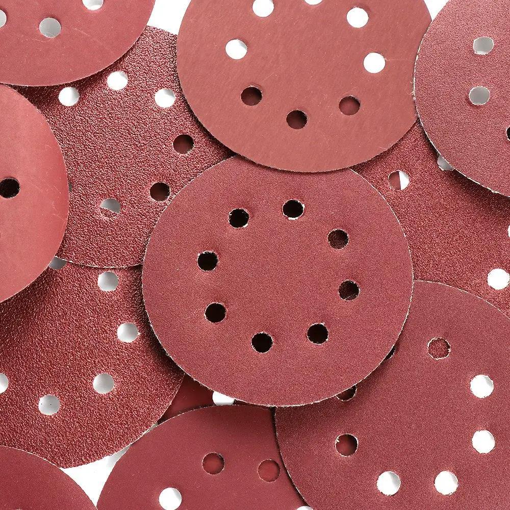 125mm 5 inch 8 Hole Sanding Discs 60 Grit Paper Sanding Disc ~2351 by LEDSone