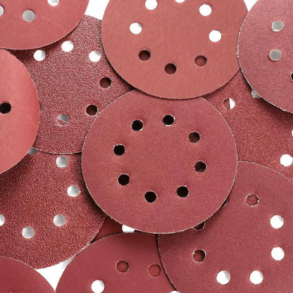 125mm 5 inch 8 Hole Sanding Discs 60 Grit Paper Sanding Disc ~2351 by LEDSone