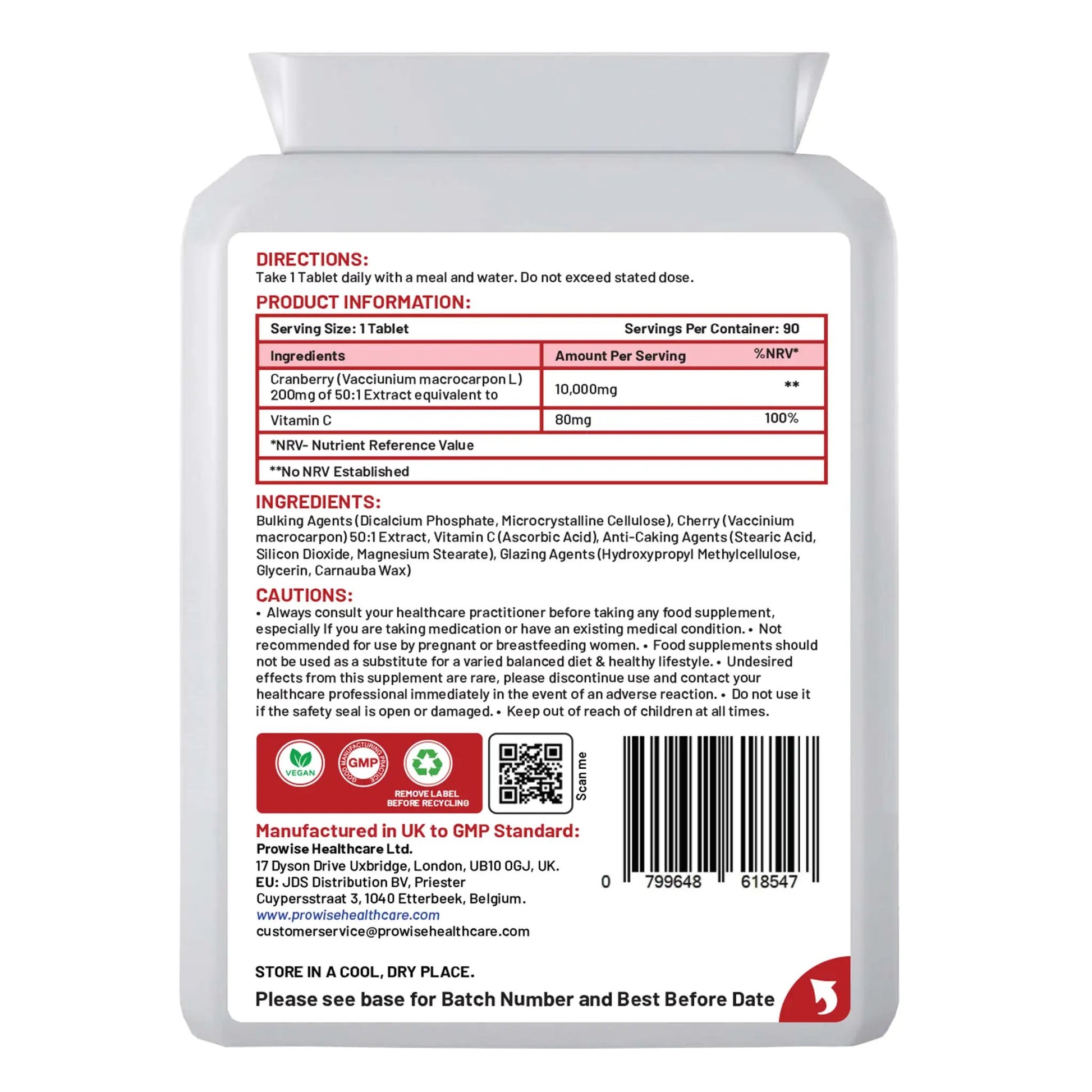 Cranberry With Vitamin C Prowise by Prowise Healthcare