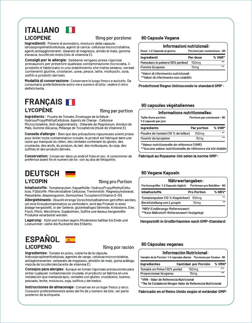 Lycopene 15mg 90 Capsules by Prowise Healthcare by Prowise Healthcare