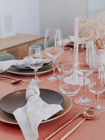 Battersea Linen Tablecloth – Unwashed Natural Pure Linen by WHAT A HOST