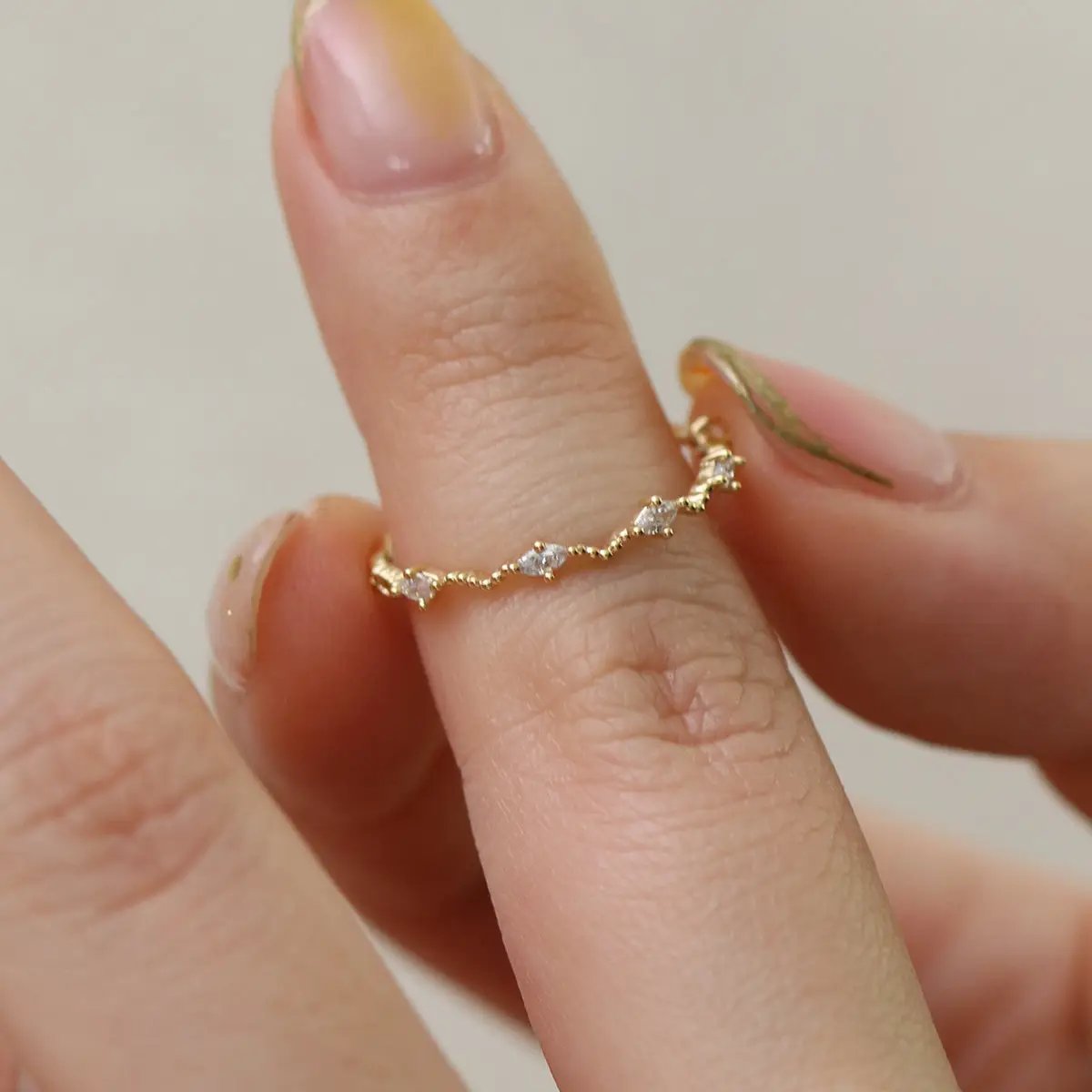 Diamond cubic relay ring by Nabi London