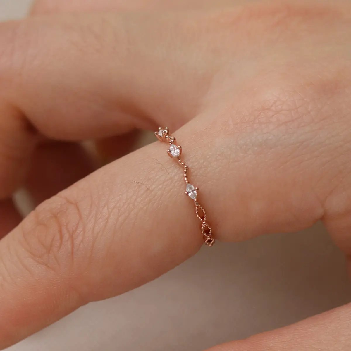 Diamond cubic relay ring by Nabi London