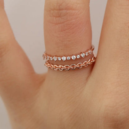 Double chain ring by Nabi London