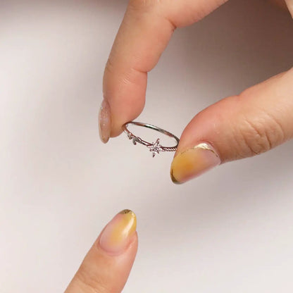 Moon and star ring by Nabi London