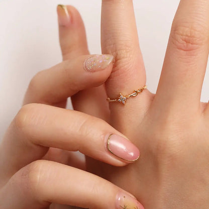 Moon and star ring by Nabi London