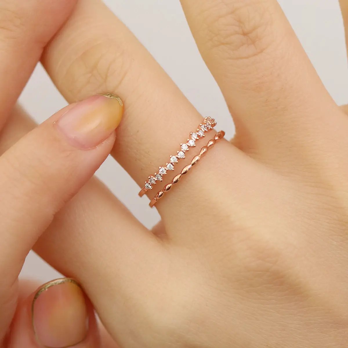 Double layered ring by Nabi London