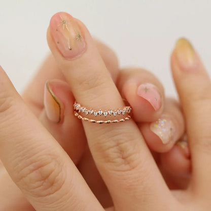 Double layered ring by Nabi London