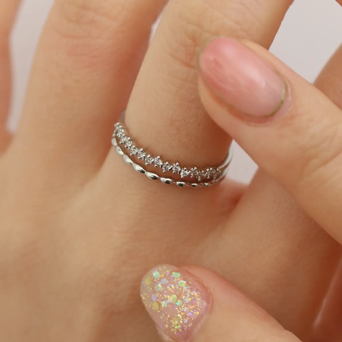 Double layered ring by Nabi London