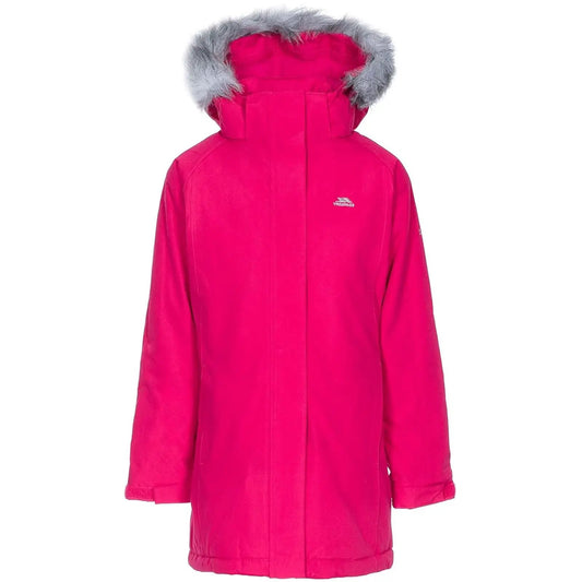 Girls Trespass Fame Waterproof Parka Jacket by Trespass