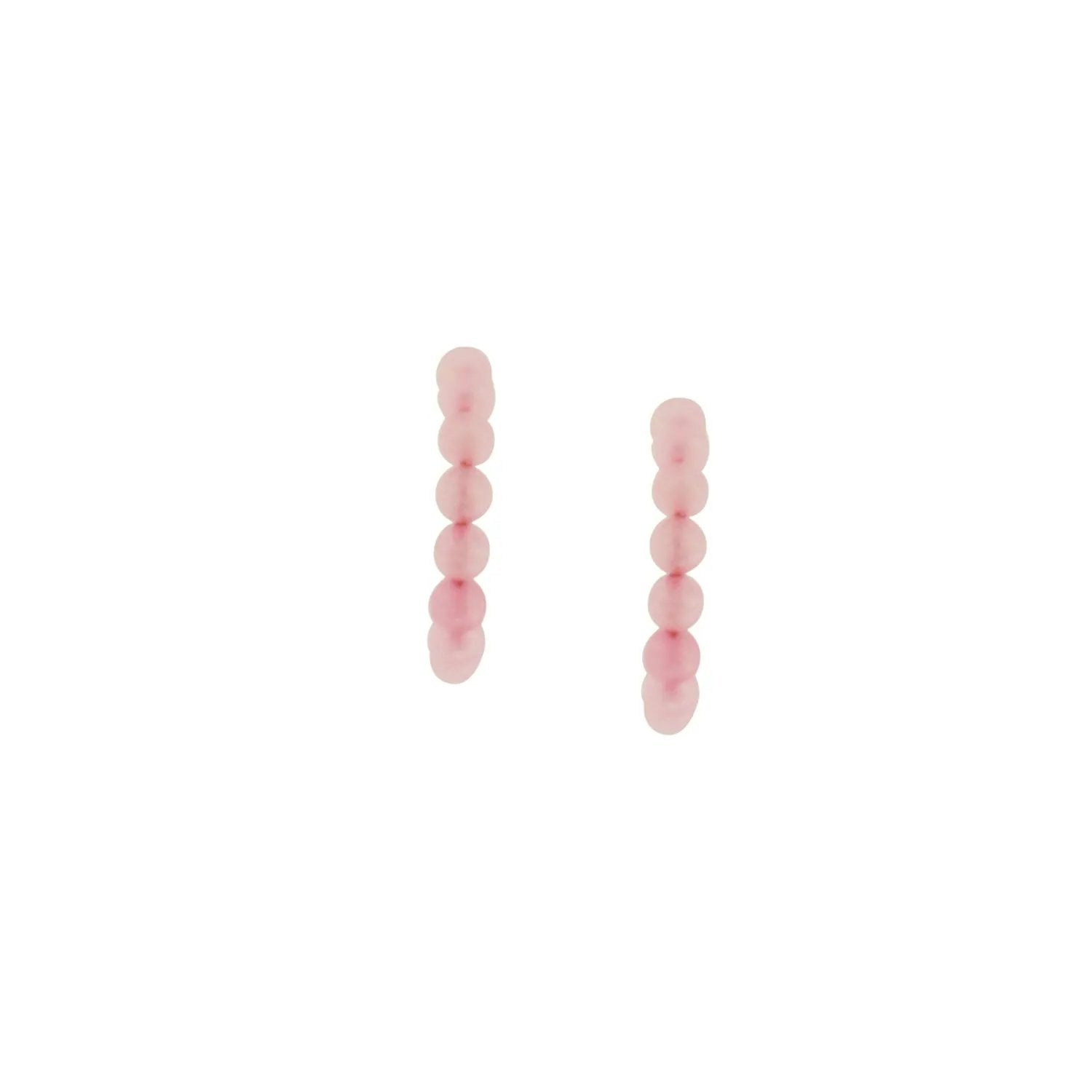 Rose quartz beaded hoop earrings | by Ifemi Jewels by Ifemi Jewels
