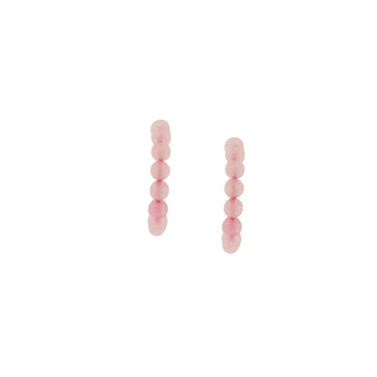 Rose quartz beaded hoop earrings | by Ifemi Jewels by Ifemi Jewels