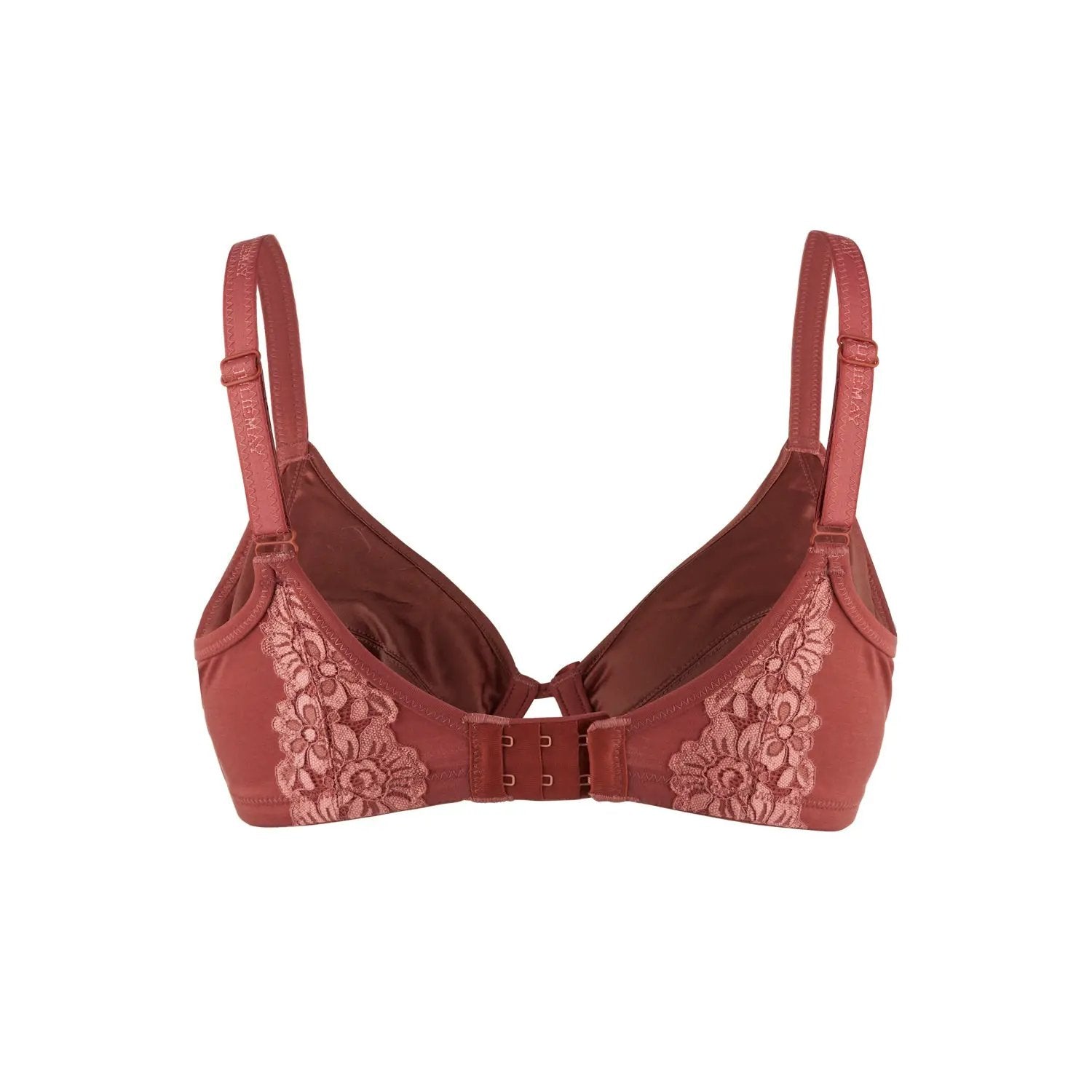 Rosie - Silk & Organic Cotton Lace Full Cup Wireless Bra by Juliemay Lingerie