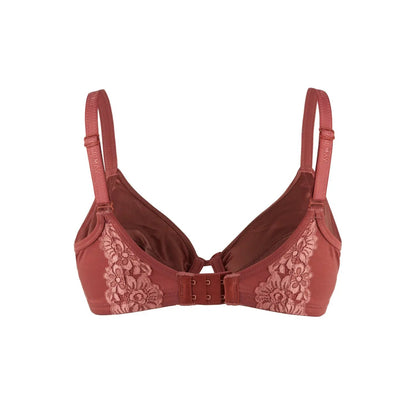 Rosie - Silk & Organic Cotton Lace Full Cup Wireless Bra by Juliemay Lingerie