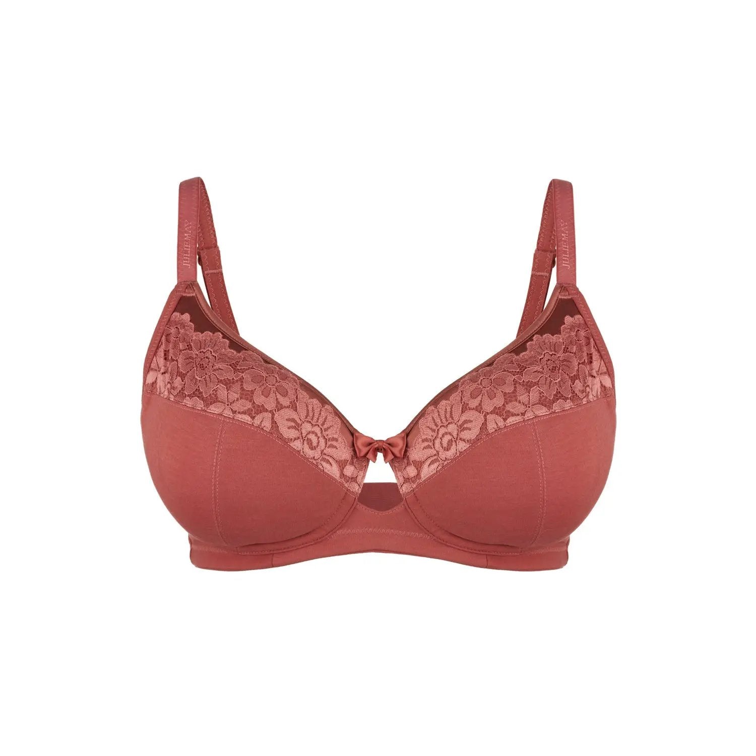 Rosie - Silk & Organic Cotton Lace Full Cup Wireless Bra by Juliemay Lingerie