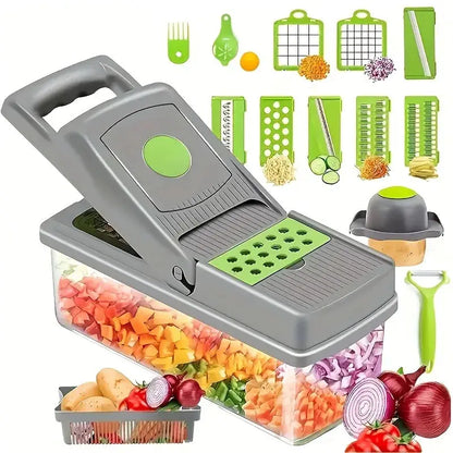 Multifunctional Vegetable Chopper and Food Slicer with Container by All Mart Bristol Ltd