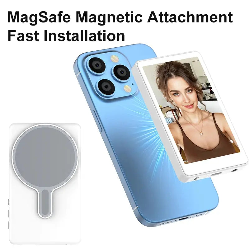 Magnetic Phone Monitor - Real-Time Selfie/Rear Cam - 4K Streaming Assistant - Wide Angle - Fits Most Phones by All Mart Bristol Ltd