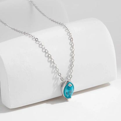 MODIAN 925 Sterling Silver Fashion Mint Green Enamel Pendant Necklace Eye Shape Zircon Link Chain For Women Fine Jewelry Gifts by All Mart Bristol Ltd