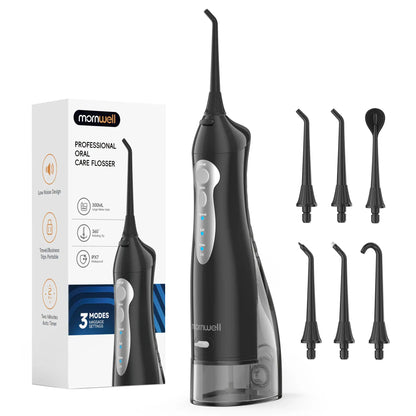 D52 Portable Cordless Water Flosser USB Rechargeable Water Jet Floss Tooth Pick 4 Jet Tip 300ml 3 Modes Teeth Clean for Travel by All Mart Bristol Ltd