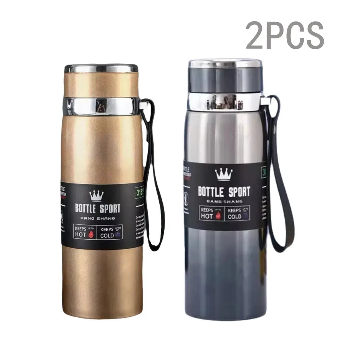 1000ml Thermal Water Bottle Thermos Vacuum Flask Double Stainless Steel Coffee Tea Insulated Cup Leakage-proof for Office by All Mart Bristol Ltd