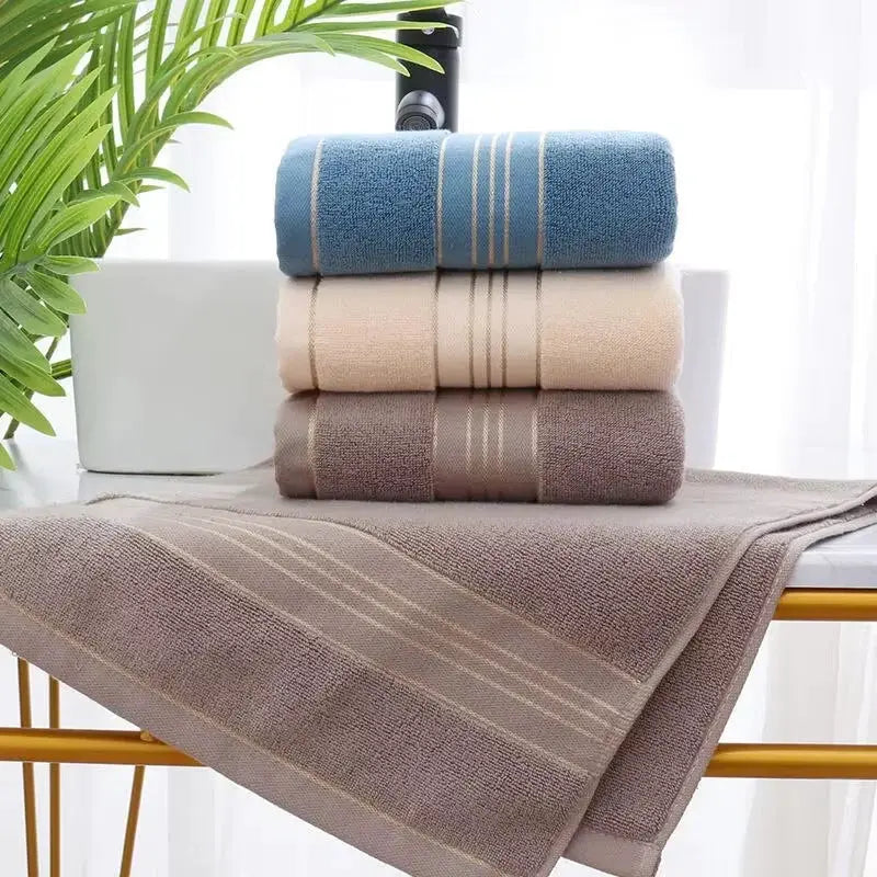 1 Thick Cotton Bathroom Face Towel for Household Couples 75x35cm by All Mart Bristol Ltd