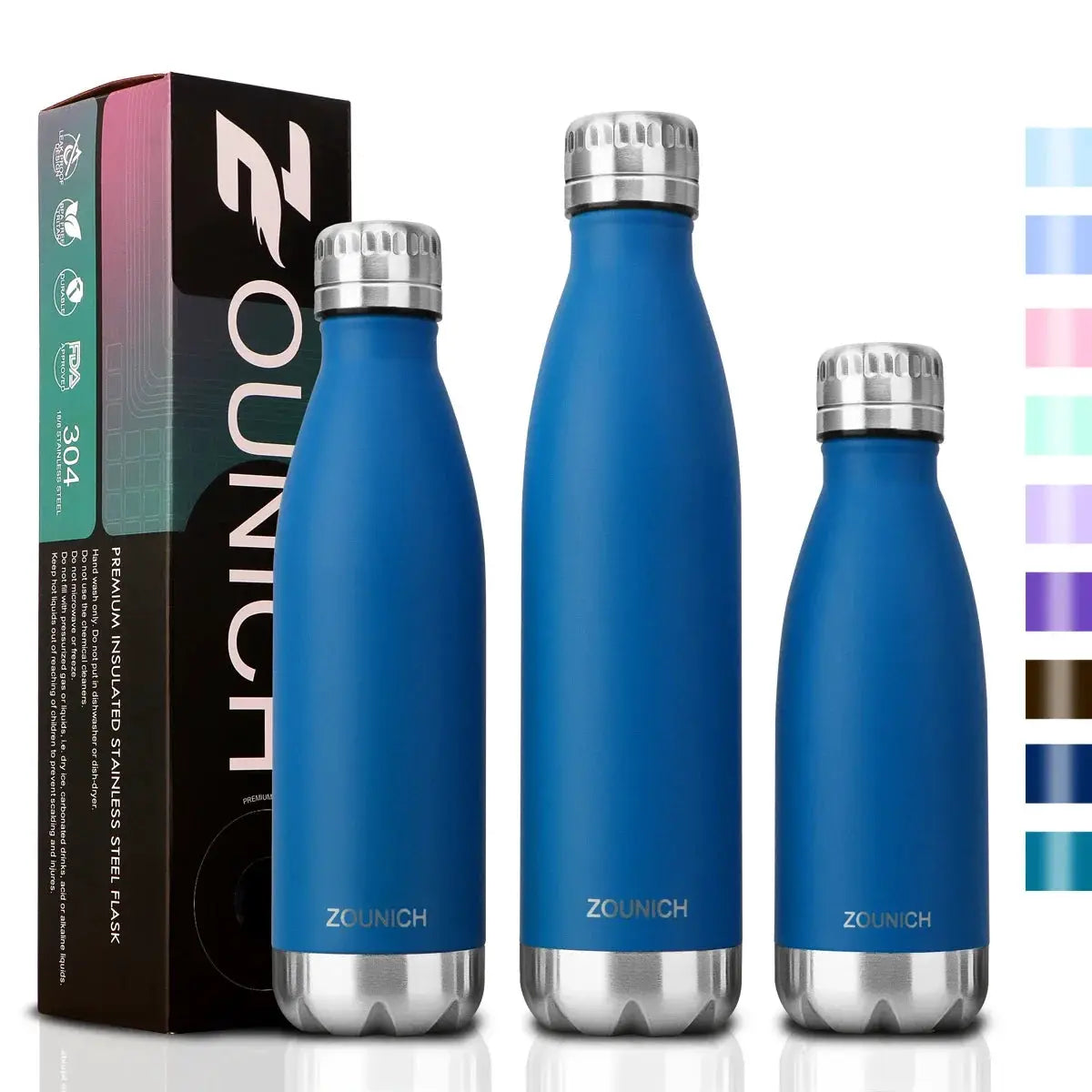 ZOUNICH 500ml Double-Wall Insulated Vacuum Flask Stainless Steel Water Bottle for Sport Water Bottles Portable Thermos Bottle by All Mart Bristol Ltd