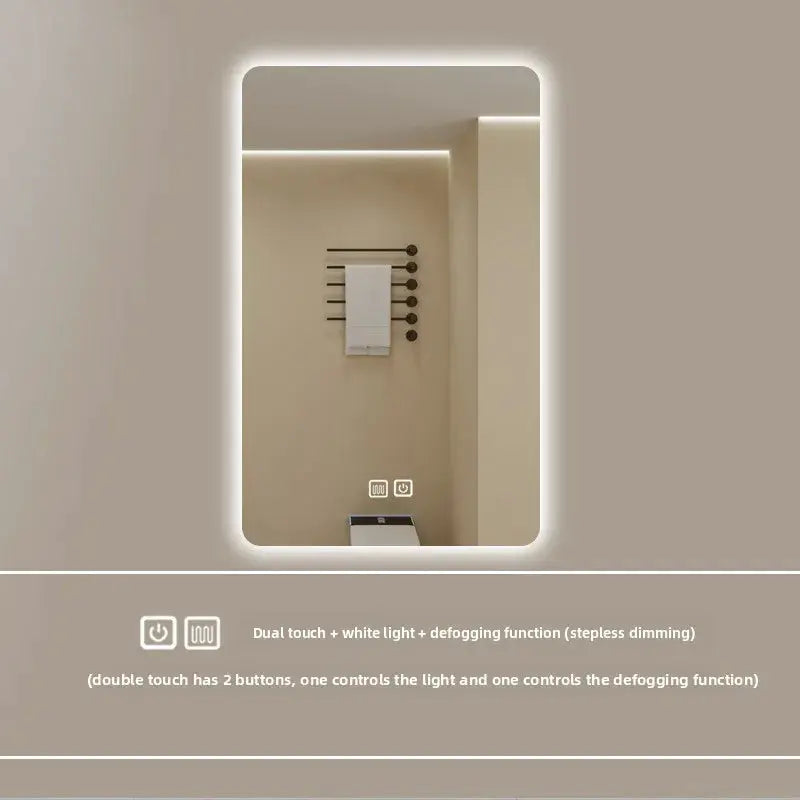 New Smart Mirror Wall Hanging LED High Definition Induction Anti-fog Bathroom Mirror Touch Screen 23.5 * 15.5 Inches Vanity by All Mart Bristol Ltd