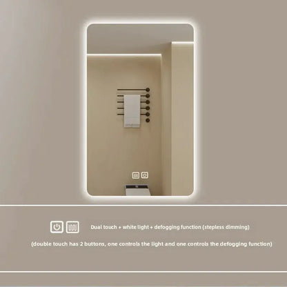 New Smart Mirror Wall Hanging LED High Definition Induction Anti-fog Bathroom Mirror Touch Screen 23.5 * 15.5 Inches Vanity by All Mart Bristol Ltd