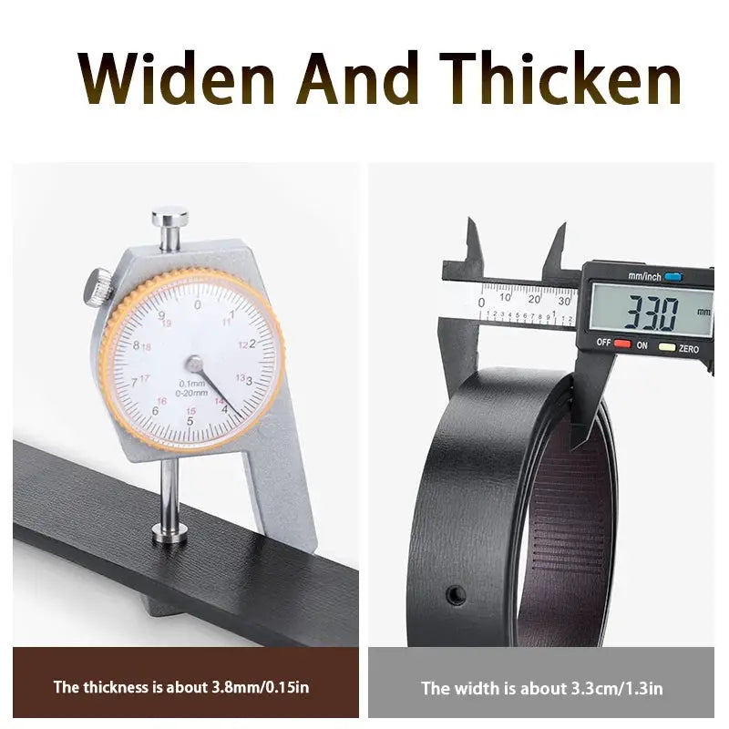 OYIFAN Top Quality Men's Genuine Leather Belt Men Leather Belts Size 105-160cm Automatic Belt Leather Belt for Men by All Mart Bristol Ltd
