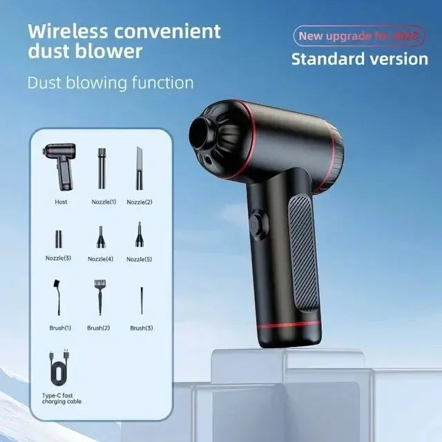 New 1600000Pa 5 in1 Wireless Automobile Vacuum Cleaner Portable Robot Vacuum Cleaner Handheld Mini For Car Home Appliance by All Mart Bristol Ltd