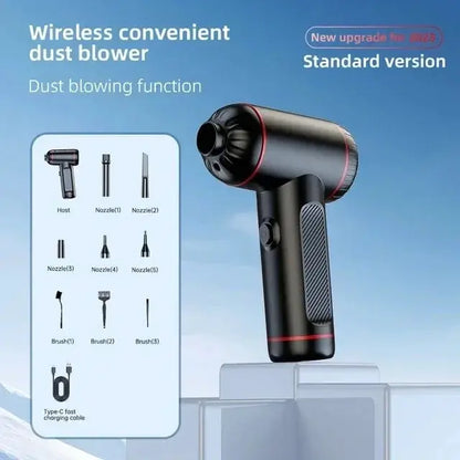 New 1600000Pa 5 in1 Wireless Automobile Vacuum Cleaner Portable Robot Vacuum Cleaner Handheld Mini For Car Home Appliance by All Mart Bristol Ltd