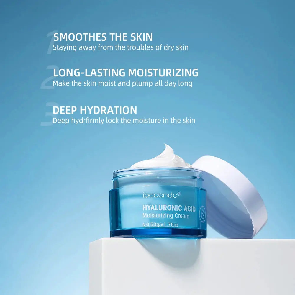 Hyaluronic Acid Gel Cream Hydrating Face Moisturizer For Hydrate&Smooth Extra-Dry Skin Nourishing Improve Dryness Facial Lotion by All Mart Bristol Ltd