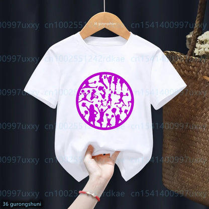 kawaii Girls T-Shirts Cheerleader Girls Sports Gymnastics Enthusiast Tshirts Fashion kids Clothing Tshirt girls clothes 2 to15 by All Mart Bristol Ltd