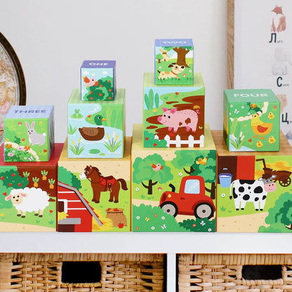 SOKA Stacking Cubes-My Farm 0000459 by SOKA Play Imagine Learn