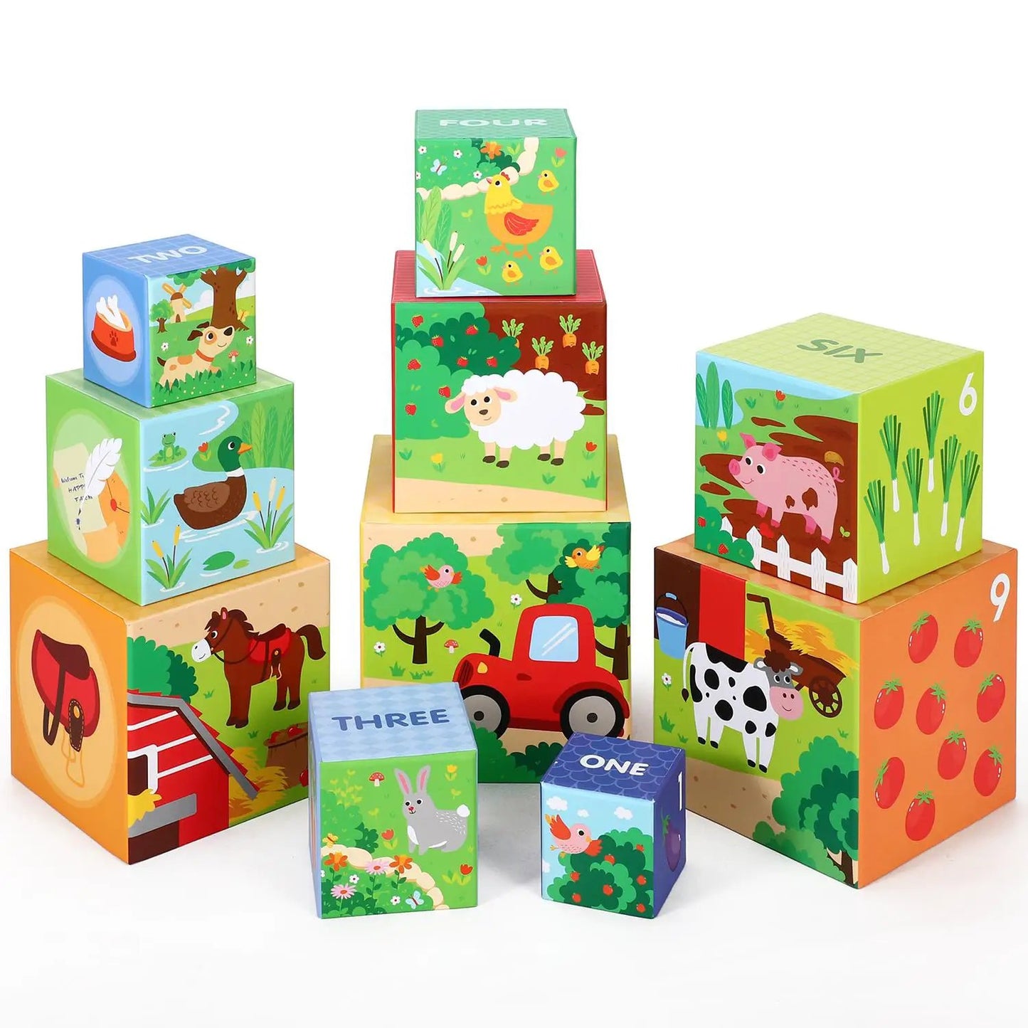 SOKA Stacking Cubes-My Farm 0000459 by SOKA Play Imagine Learn