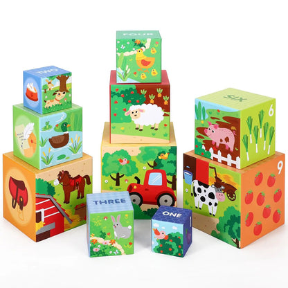 SOKA Stacking Cubes-My Farm 0000459 by SOKA Play Imagine Learn