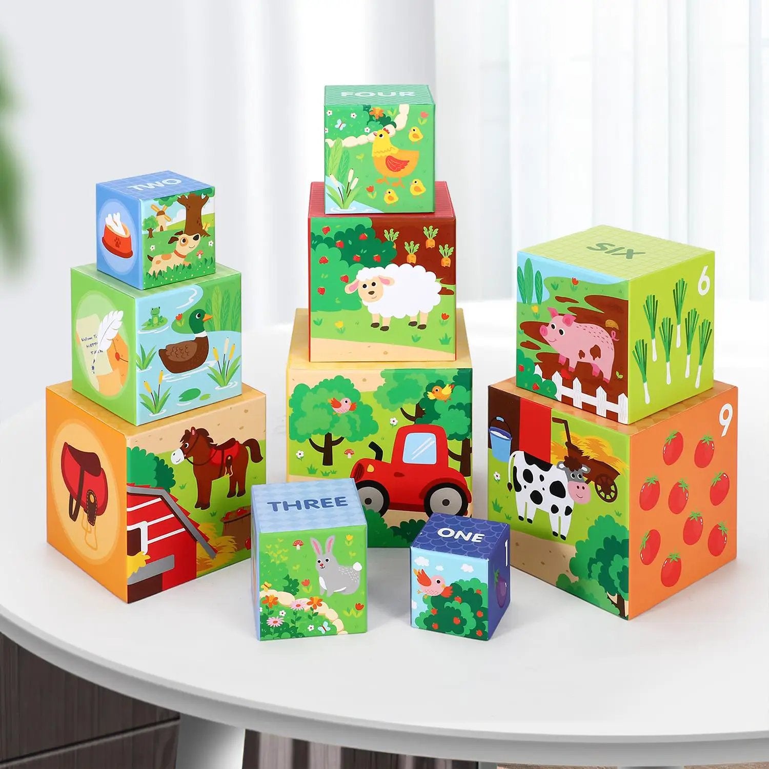SOKA Stacking Cubes-My Farm 0000459 by SOKA Play Imagine Learn