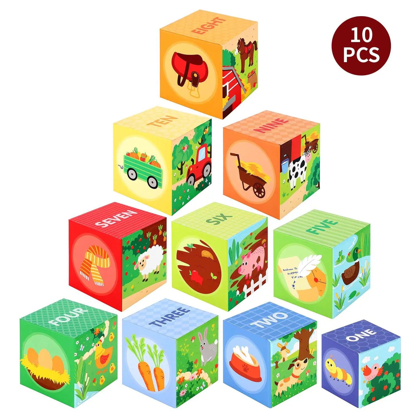 SOKA Stacking Cubes-My Farm 0000459 by SOKA Play Imagine Learn