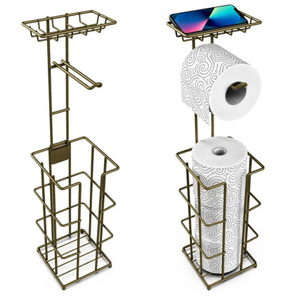 Vinsani Metal Toilet Roll Holder & Storage by VInsani