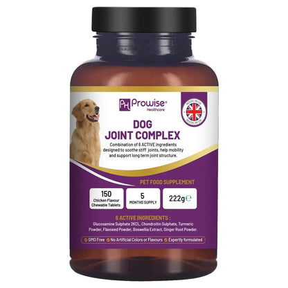 Dog Joint Support 150 Chicken Chewable Tablets 5 Months Supply | UK Made by Prowise by Prowise Healthcare