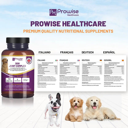 Dog Joint Support 150 Chicken Chewable Tablets 5 Months Supply | UK Made by Prowise by Prowise Healthcare