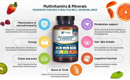 A-Z Multivitamins & Minerals - 365 Vegan Multivitamin Tablets by Prowise Healthcare