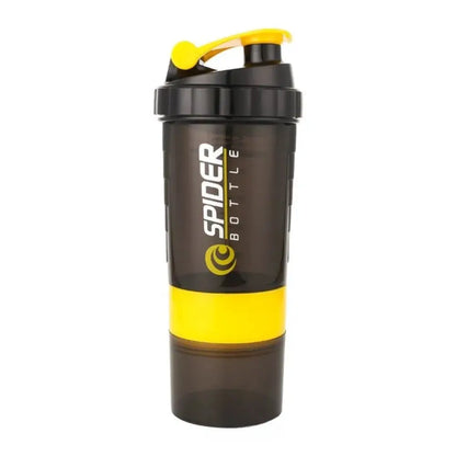 3 Layers Shaker Protein Bottle Powder Shake Cup Water Bottle Plastic Mixing Cup Body Building Exercise Bottle by All Mart Bristol Ltd
