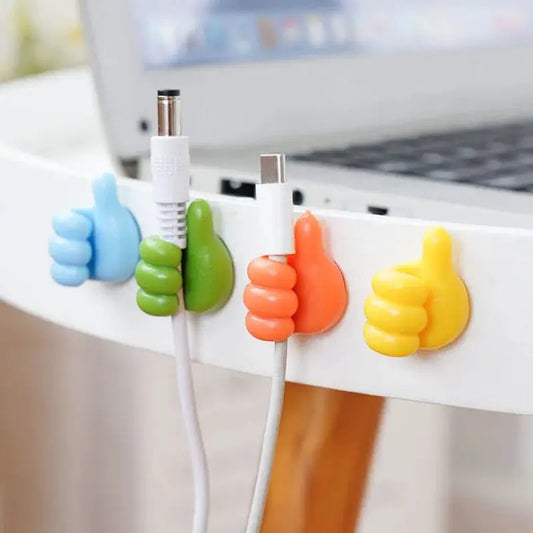 Thumb Mini Cable Organizer Silicone USB Cable Management Clips Desktop Wire Manager Cord Holder For Earphone Mouse Bobbin Winder by All Mart Bristol Ltd