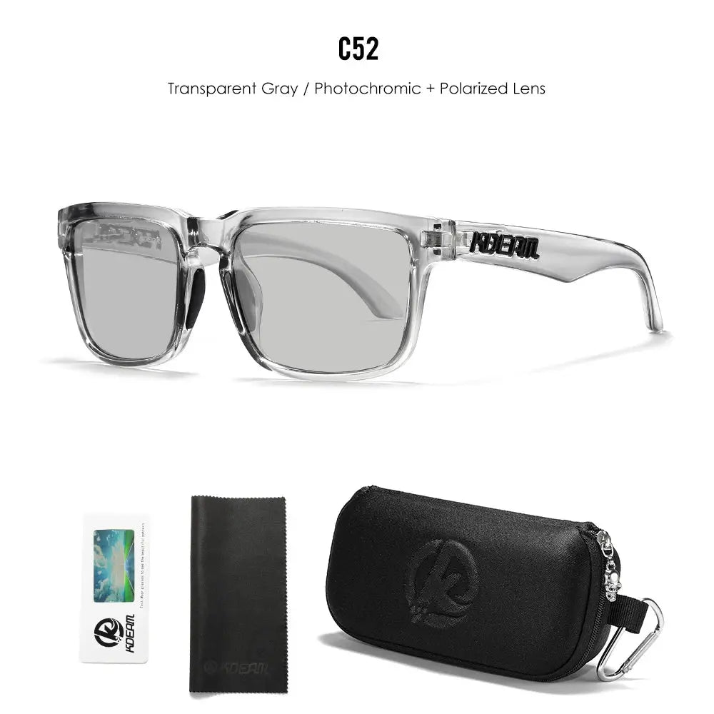 KDEAM Men's Polarized Sunglasses Square Casual Outdoors Sun Glasses Women Unisex Sunglass For Couple With Zipper Case by All Mart Bristol Ltd