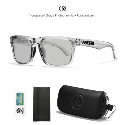 KDEAM Men's Polarized Sunglasses Square Casual Outdoors Sun Glasses Women Unisex Sunglass For Couple With Zipper Case by All Mart Bristol Ltd