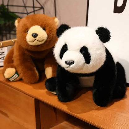 Kawaii Comfort Soft Animal Plush Throw Pillow Polar Bear Brown Bear Panda Lying On The Stuffed Animal Doll Pillow Decorate Room by All Mart Bristol Ltd